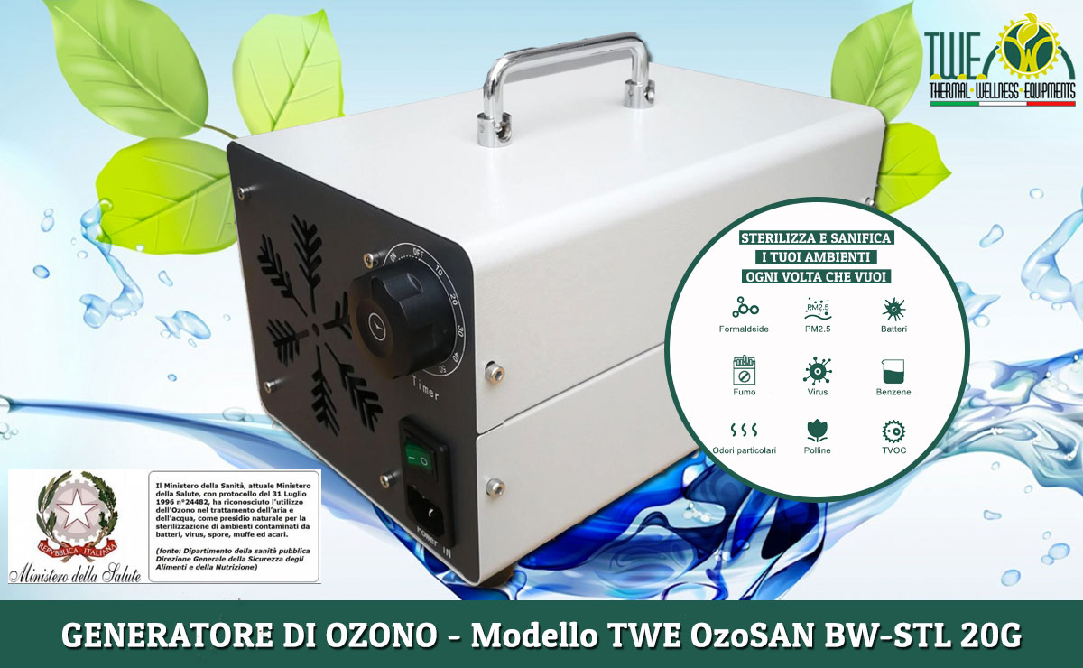 GENERATORE DI OZONO – Modello TWE OzoSAN BW-STL 20G – TWE Italia